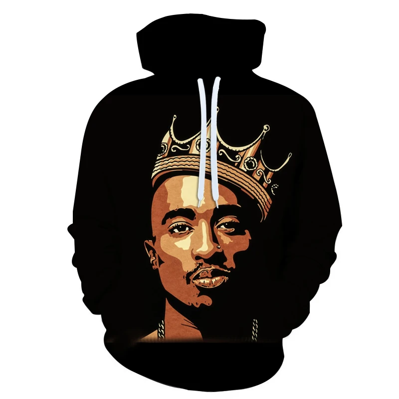 Мужские/женские толстовки, толстовка с длинным рукавом, 3D принт, 2pac, толстовки в стиле хип-хоп, пуловер с капюшоном, топы размера плюс S-6XL