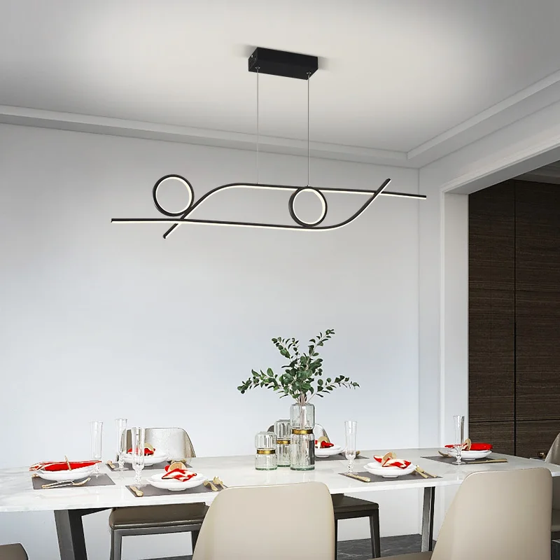 

Modern led Chandelier For Dining Room Shop Bar Kitchen suspension luminaire Black/Gold Hanging Chandelier 90-260V nordic lustre