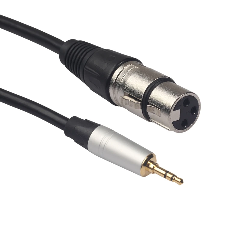 Xlr 3 контактный разъем Мама до 5 мм дюймовый Штекерный Trs кабель адаптера для