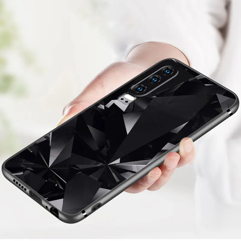Красивый чехол со стразами для Huawei P50 P40 P30 P20 Pro P10 P9 P8 Lite 2017 P Smart Z S 2021 2020 2019 2018 черный