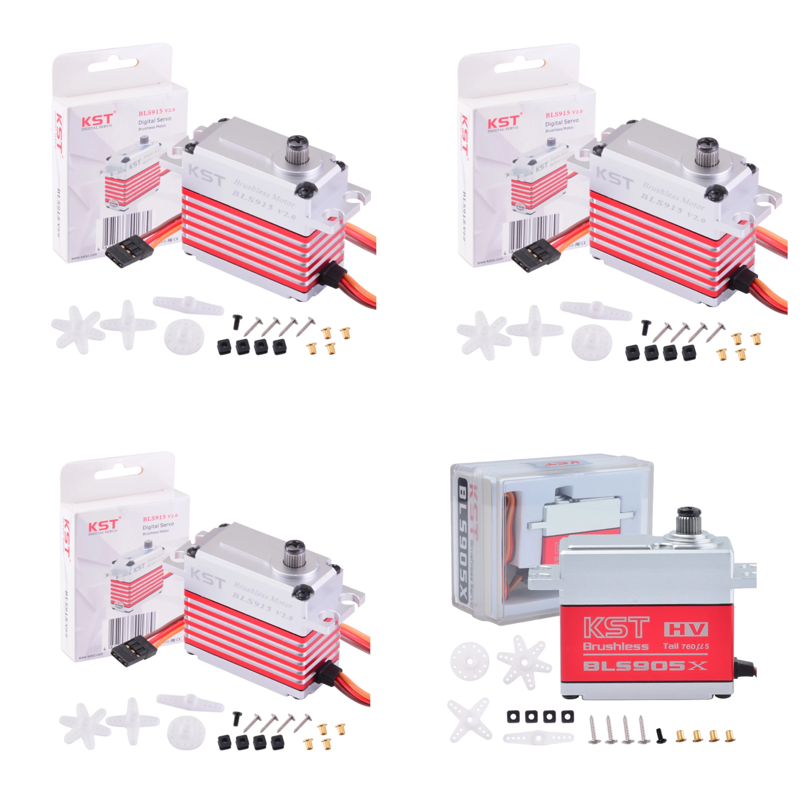 KST BLS915 V2.0 3 штуки + KST BLS905X цельнокроеное платье бесщеточный высокая Напряжение металлический Шестерни сервопривода для 550-700 задний сервопривод мотор