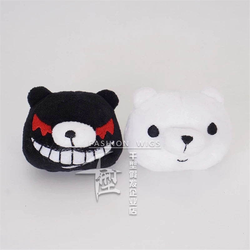 

Anime Danganronpa Hair Clip Plush Props Enoshima Junko Monokuma Bear Hairpin Girl Kawaii Cute Cosplay Headwear