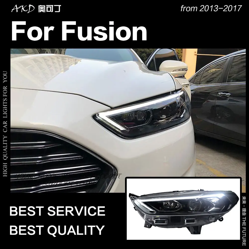 Стайлинг автомобиля фара для Ford Fusion 2013-2016 Mondeo светодиодный новинка DRL линзы