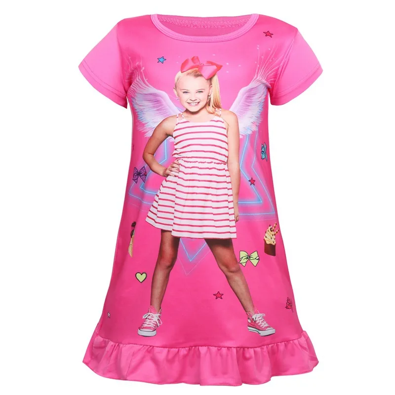 Платья для девочек Jojo Siwa детская одежда сна радужная ночная рубашка принцессы на