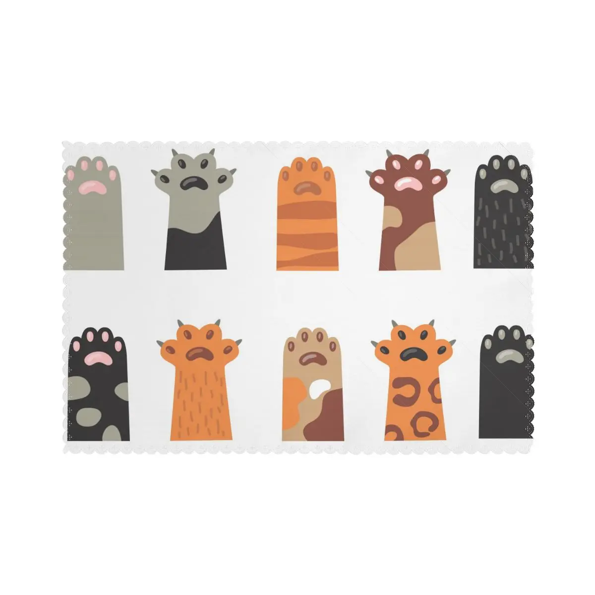 

Посуда Подставка под горячее, подставка под 6 шт. Настольный Коврик Non-Slip кошачьей лапки коллекция салфетки для обеденного стола