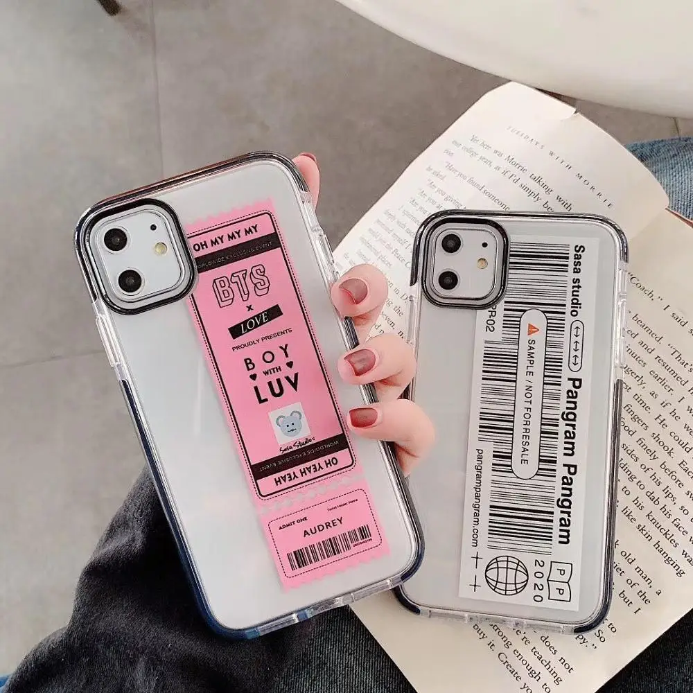 Милый прозрачный чехол ORYKSZ для iPhone 11 Pro Max 7 8 Plus X XR XS Ударопрочный Мягкий |