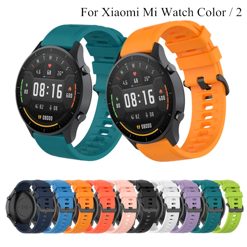 

Ремешок силиконовый для смарт-часов Xiaomi Mi Wacth Color 2, мягкий браслет для Amazfit GTR 2 2e/GTR 47 мм, 22 мм
