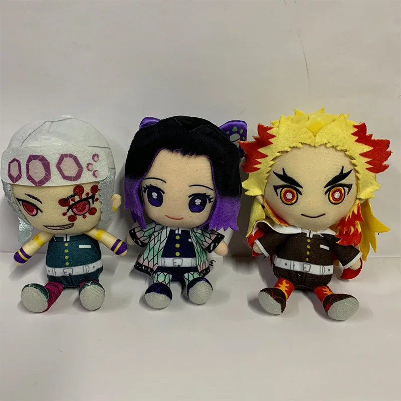 

1pcs Demon Slayer Doll Rengoku Kyoujurou Uzui Tengen Kochou Shinobu kimetsu no yaiba Lovely Plush Toys Sitting Height 16cm