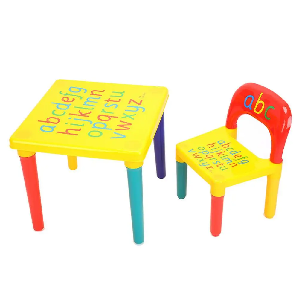Alphabet ABC Children's Desk and Chair Set Child Kids Study Printing Table | Мебель