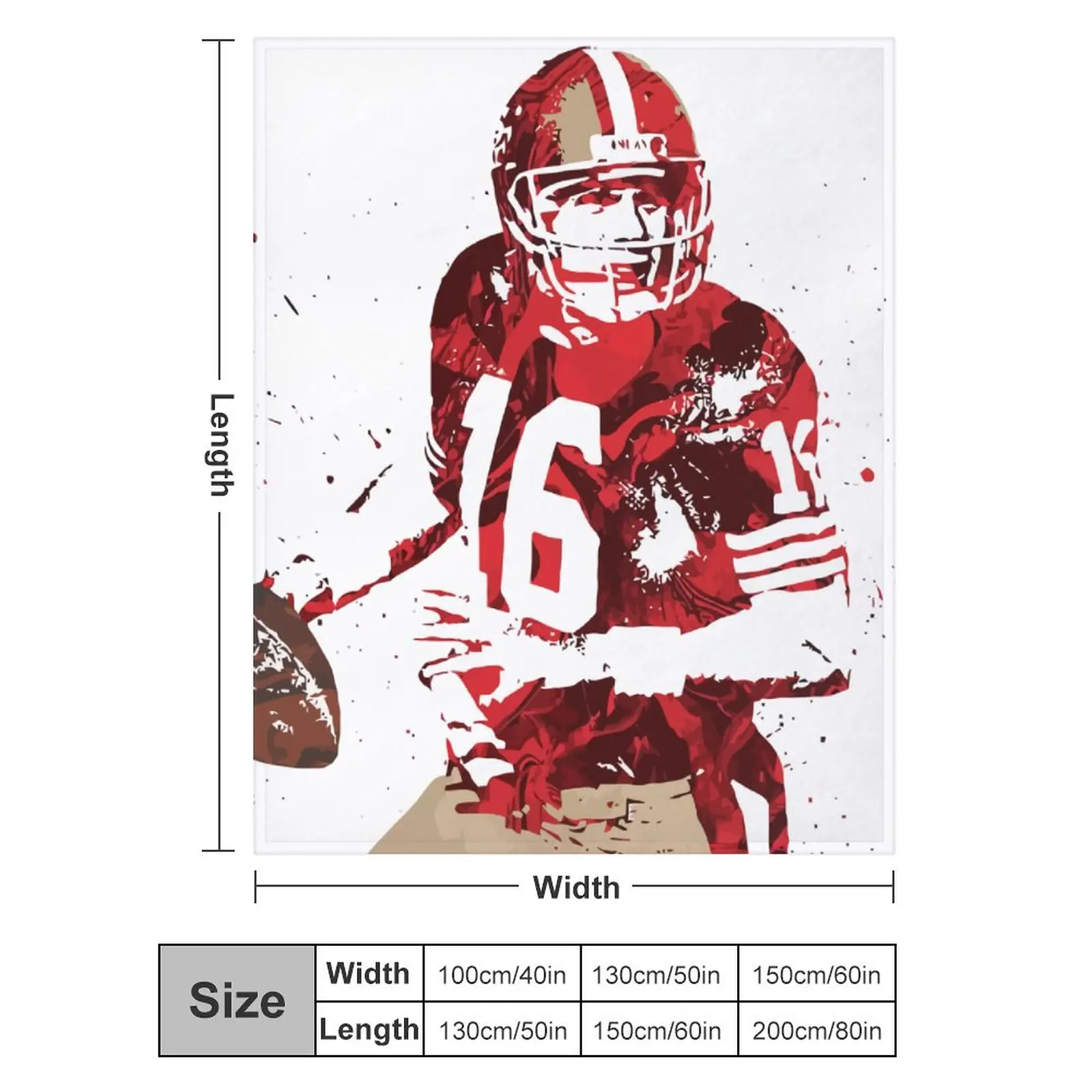 

Blanket 16 Joe Montana Ultra Soft Micro Fleece Cozy Lightweight Microfiber Flannel All Season Living Room Bedroom Vertical