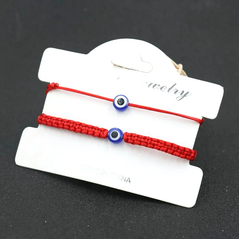 2 шт./компл. удача красная веревочная нить струны Браслет злой глаз для мужчин