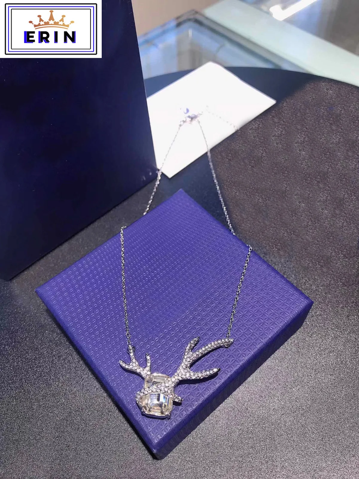 

ERIN High quality SWA, crystal antler lucky women's Necklace