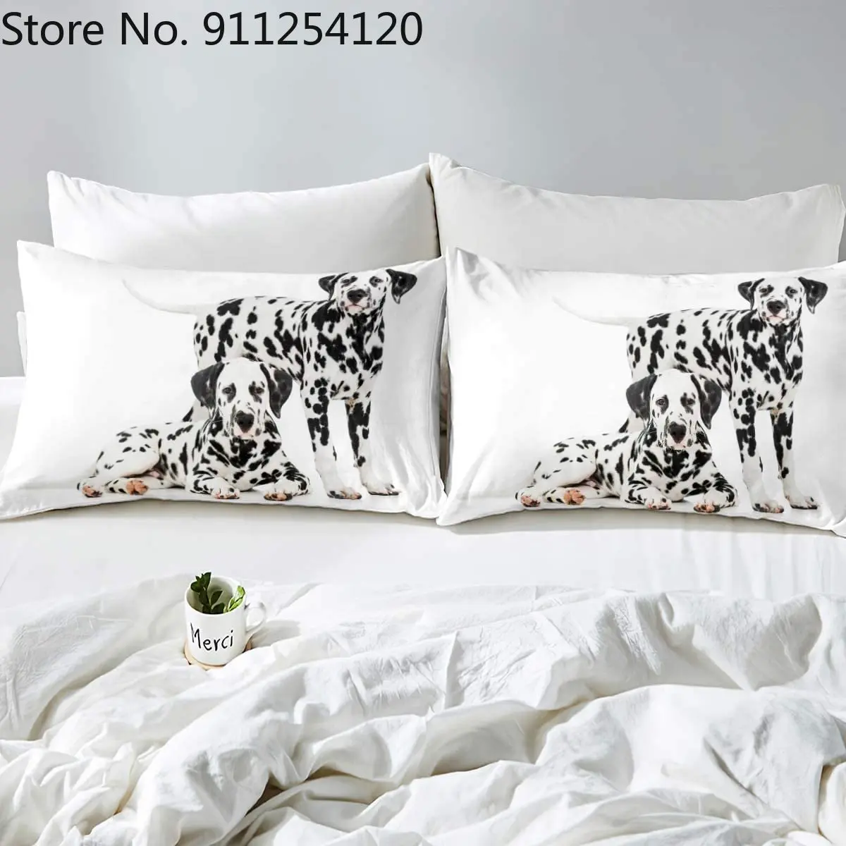 Комплект постельного белья с изображением собаки пододеяльник мультяшных