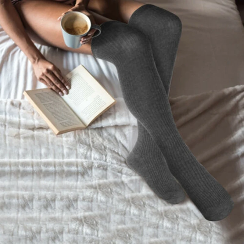 

Women Soft Winter Warm Cable Knit Over Knee Long Boot Thigh High Socks Stockings Comfy TT@88