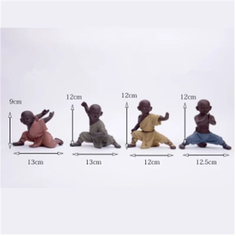 

Small monk Sculpture Statue Ceramic Home Decoration Crafts Chinese Style Tea Set Sculpture Buddha Statue Tea ornaments