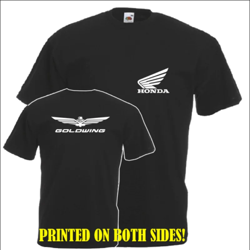 Honda Goldwing футболка Золотая рубашка с изображением крыльев Футболка мужская