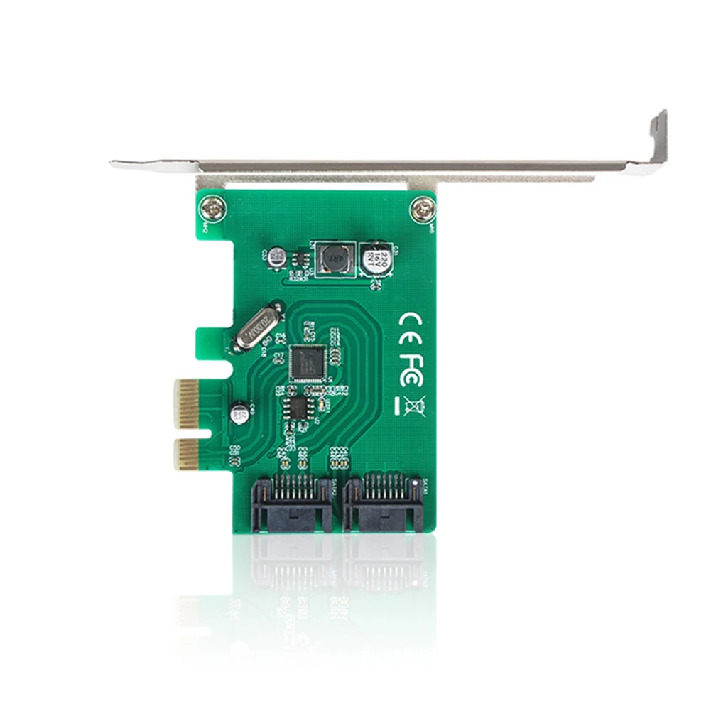 Плата расширения PCIe на 2 порта SATA 6 Гбит/с PCI Express 3 0 Карта контроллера микросхема