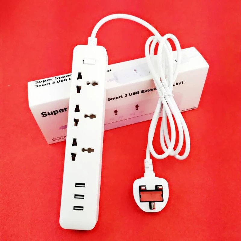 Удлинитель электрический с 3 розетками и USB портами 1 8 м|travel surge protector|power stripsurge