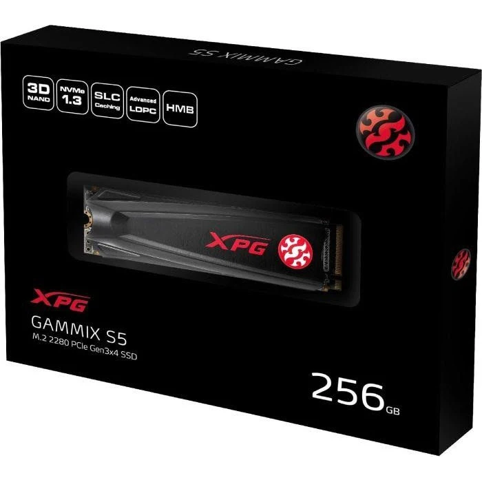 Твердотельный накопитель ADATA AGAMMIXS5-256GT-C SSD M.2 256GB PCI-E чтение: 2100 Мб/сек запись: 1200 TLC 3D