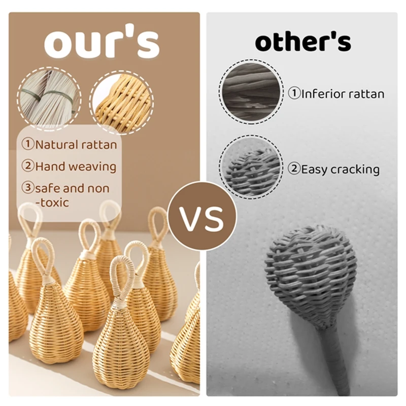 Детская Музыкальная погремушка из ротанга 1cp без бисфенола А деревянное кольцо