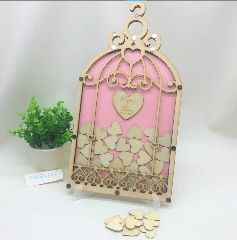 Клетка Фирменная Гостевая книга Свадебная Свадебные идеи Unigue Свадебный подарок