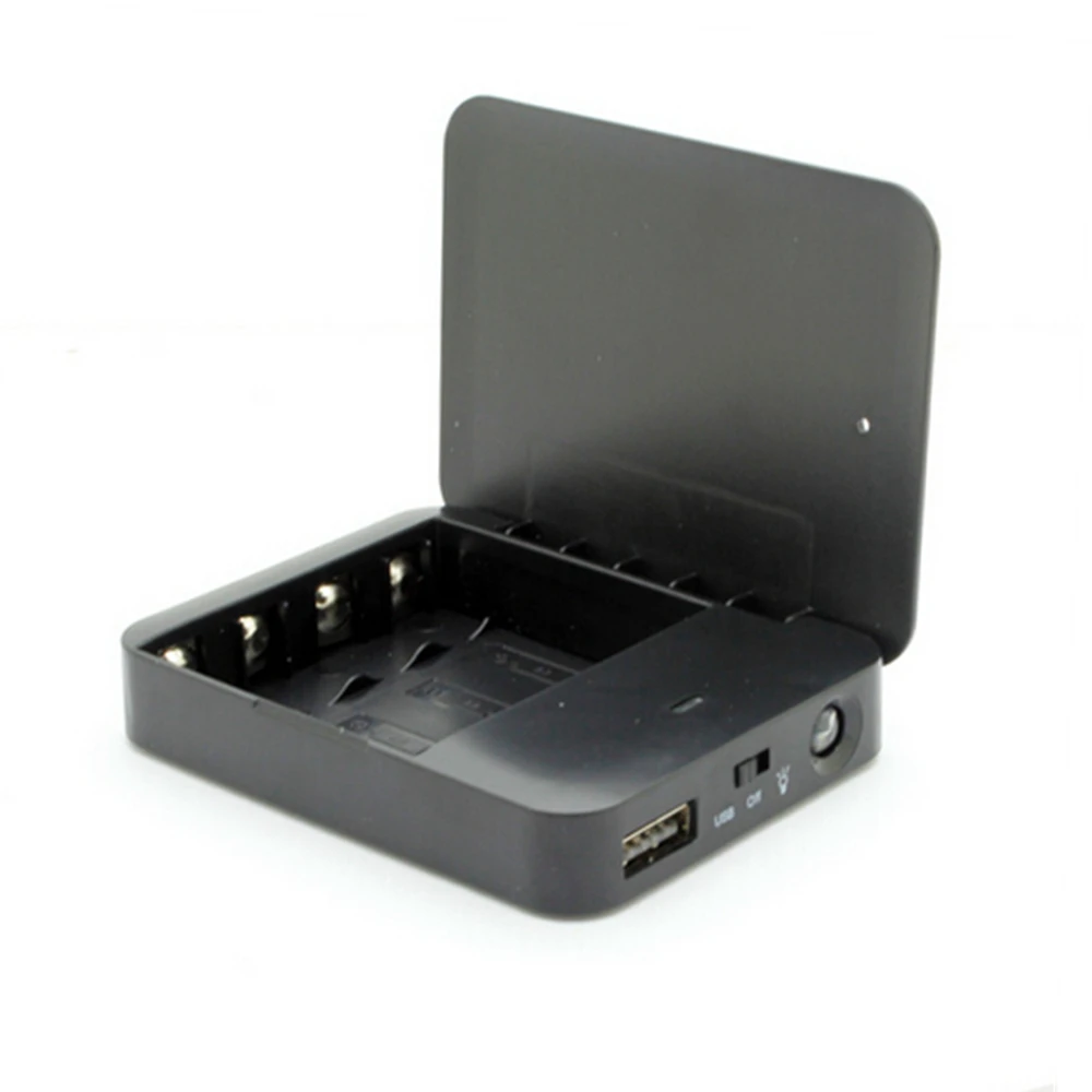 4 слота AA батареи Внешний USB Перезаряжаемый литиевая батарея зарядное устройство