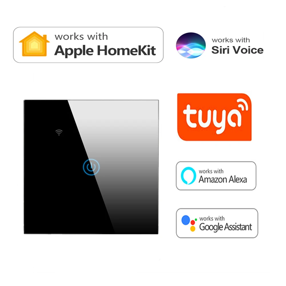 Настенный сенсорный выключатель с 1/2/3 клавишами Apple Homekit/Tuya /Ordinary Wi-Fi умный для