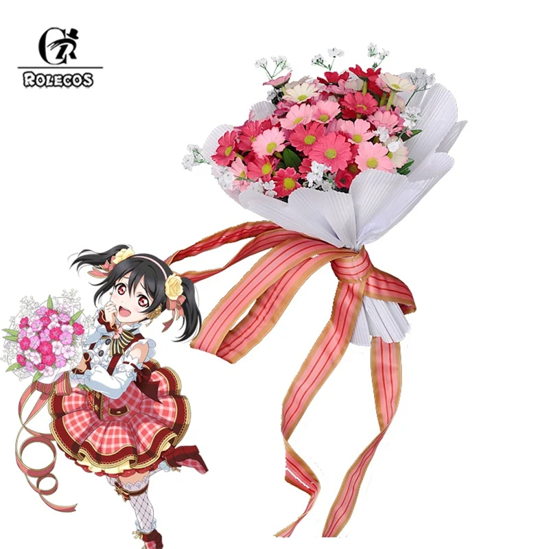 Yazawa Nico ROLECOS Lovelive Flower Bouquet Cosplay Flowers Yazawa Nico Nozomi Tojo Eli Rin Cosplay love live Bouquet Sonoda Umi Kotori Maki - Цвет: Yazawa Nico