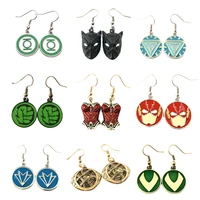 hbswui superhero the flash loki captain winter soldier earrings cute sexy and charming metal jewelry gifts for woman girl