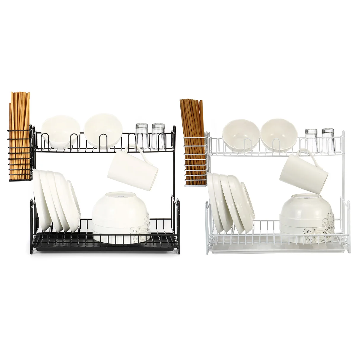 

2 Layer Tier Stainles Steel Dish Drainer Cutlery Holder Rack Drip Tray Kitchen Storage Shelf Rack Kitchen Organizer Kitchen Tool
