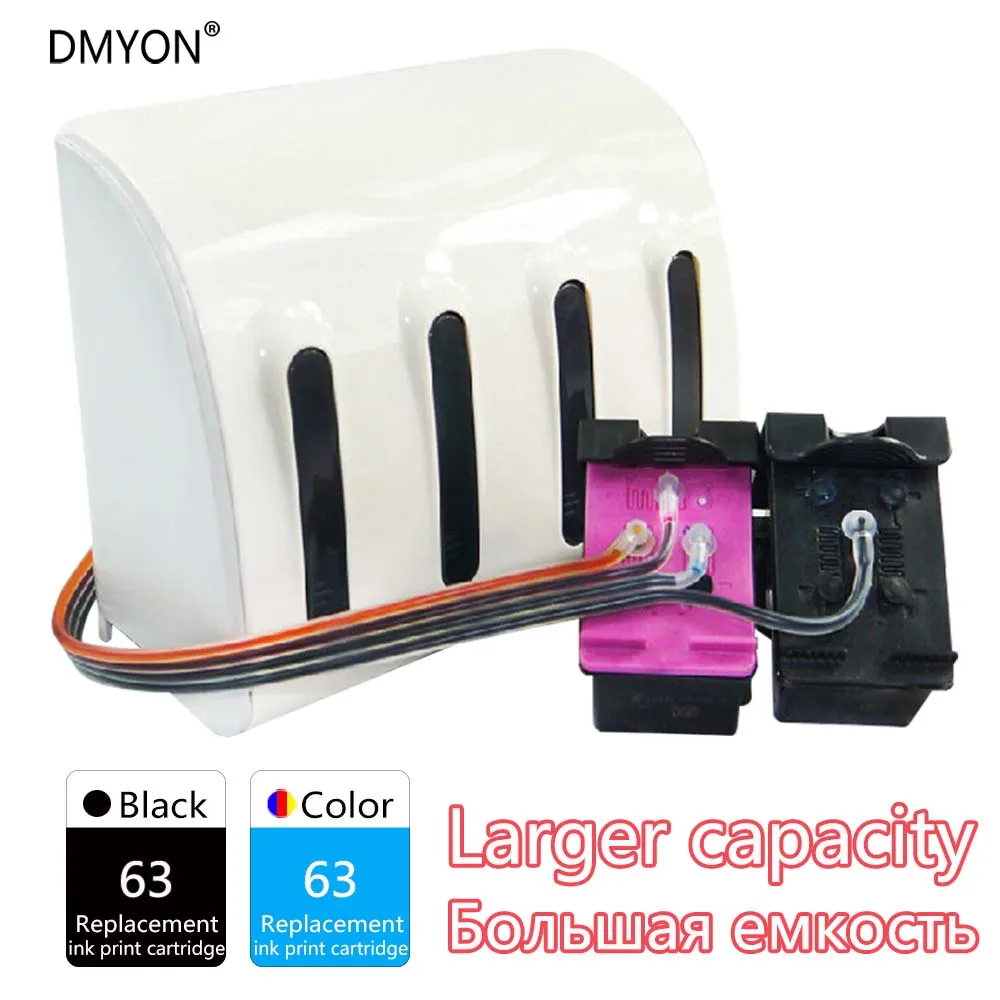 

DMYON Compatible for Hp 63 Continuous Ink Supply System 4520 4521 4522 4523 4524 4526 4526 4527 4528 Printer Ink Cartridge