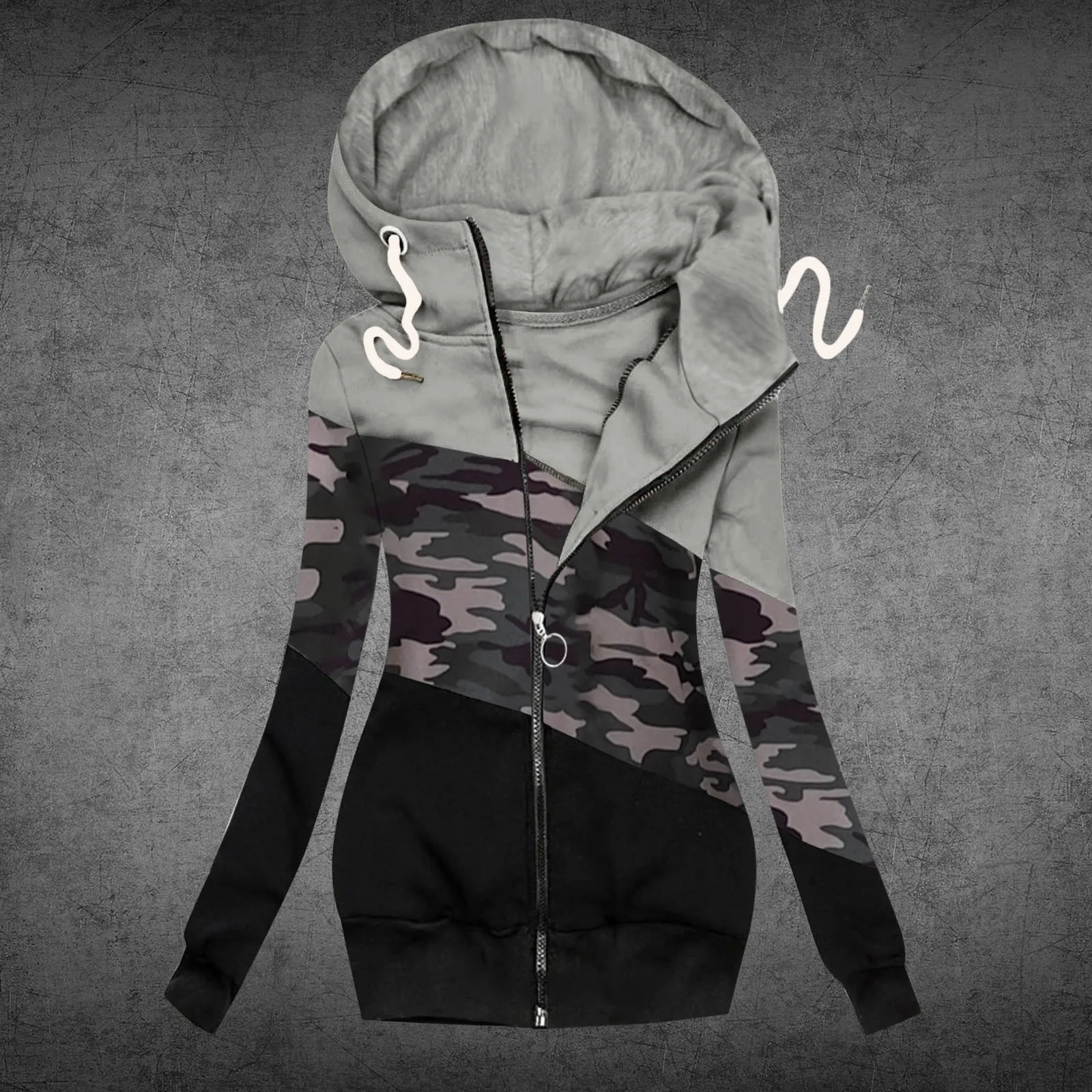 

Women Plus Size Jackets Winter Warm Loose Plush Zip Hooded Jacket Coat Solid Zipper Куртка Женская Casaco Feminino Jaqueta