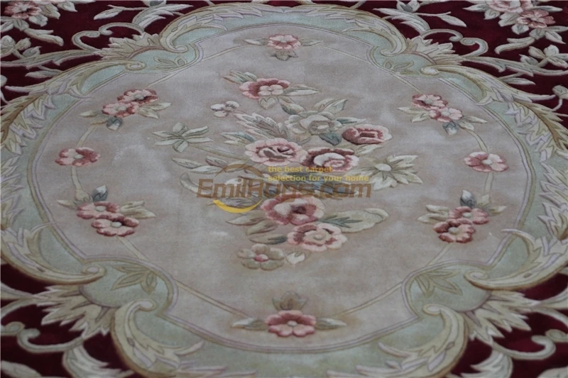 Goede Woonkamer Tapijt Moderne Art Tapijten Handgeweven Franse Chic Ronde Tapijt Voor Thuis Decoratie Nieuwe Tapijt Natuurlijke Schapenwol