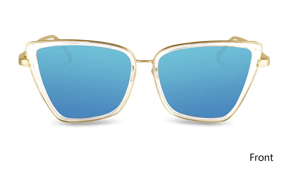 Новые брендовые дизайнерские солнцезащитные очки Cateye, женские винтажные металлические очки, зеркальные ретро очки Lunette De Soleil Femme UV400