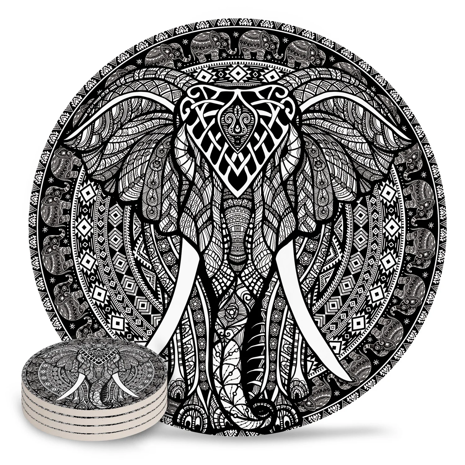 Креативный подстаканник Мандала датура Богемия слон напиток кофейная чашка