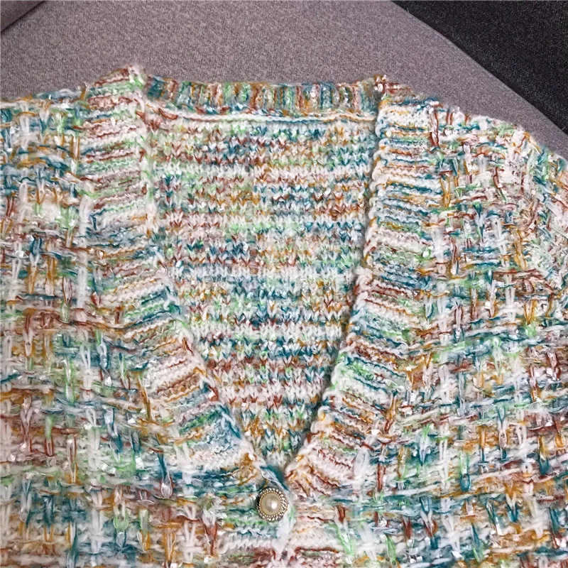 Роскошный дизайнерский брендовый вязаный свитер для женщин винтажный Свободный