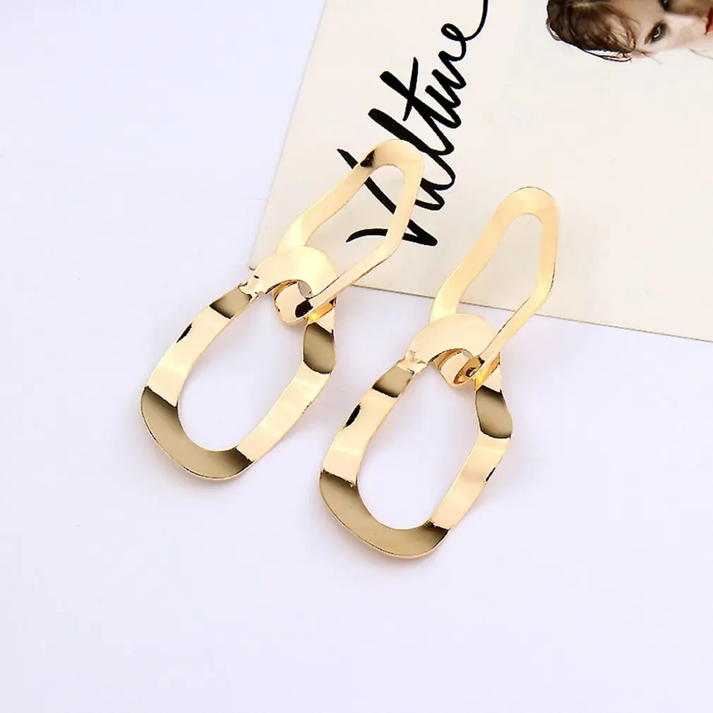 Новые женские длинные серьги из цинкового сплава геометрические неправильной