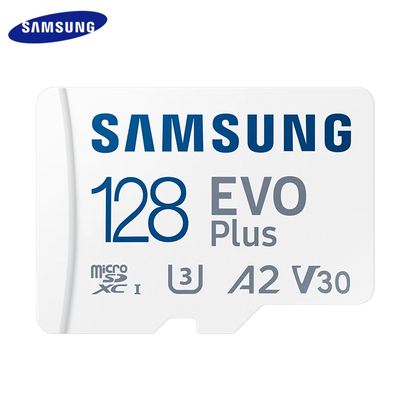 Карта памяти MicroSD SAMSUNG EVO PLUS класс 10 128 ГБ 256 512 U3 скорость чтения до 100 МБ/с. карта 64 U1