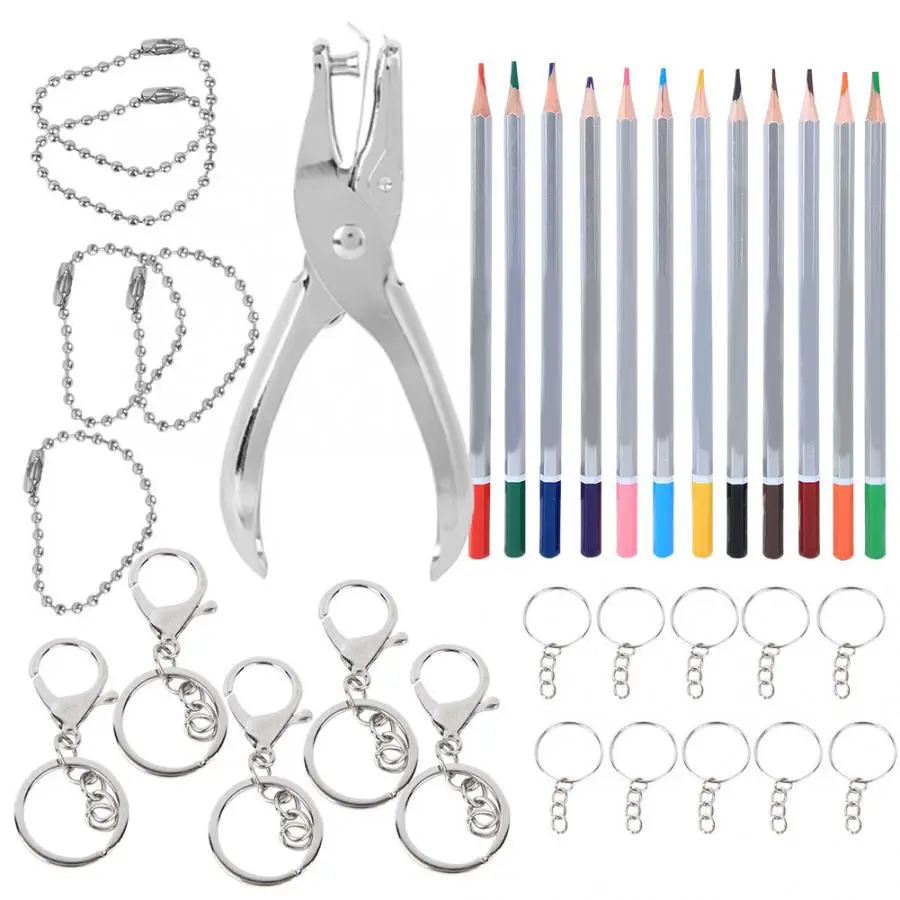 Набор из термоусадочной пленки для поделок 12 цветов дырокол карандашей брелок