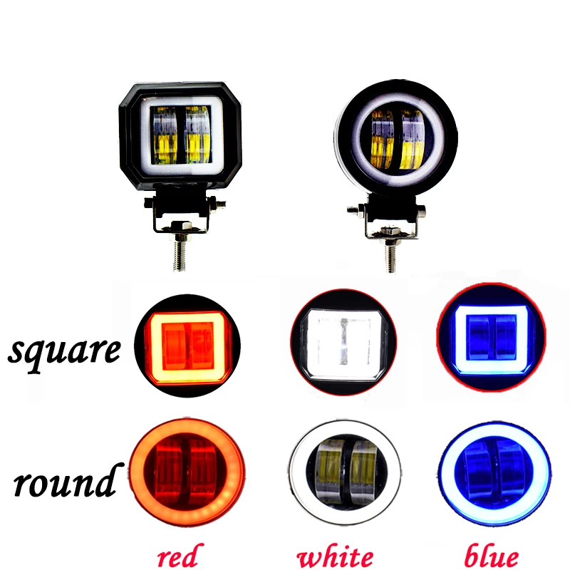 Рабочий головной свет 20 Вт Светодиодная Автомобильная фара светодиодный мото rbike