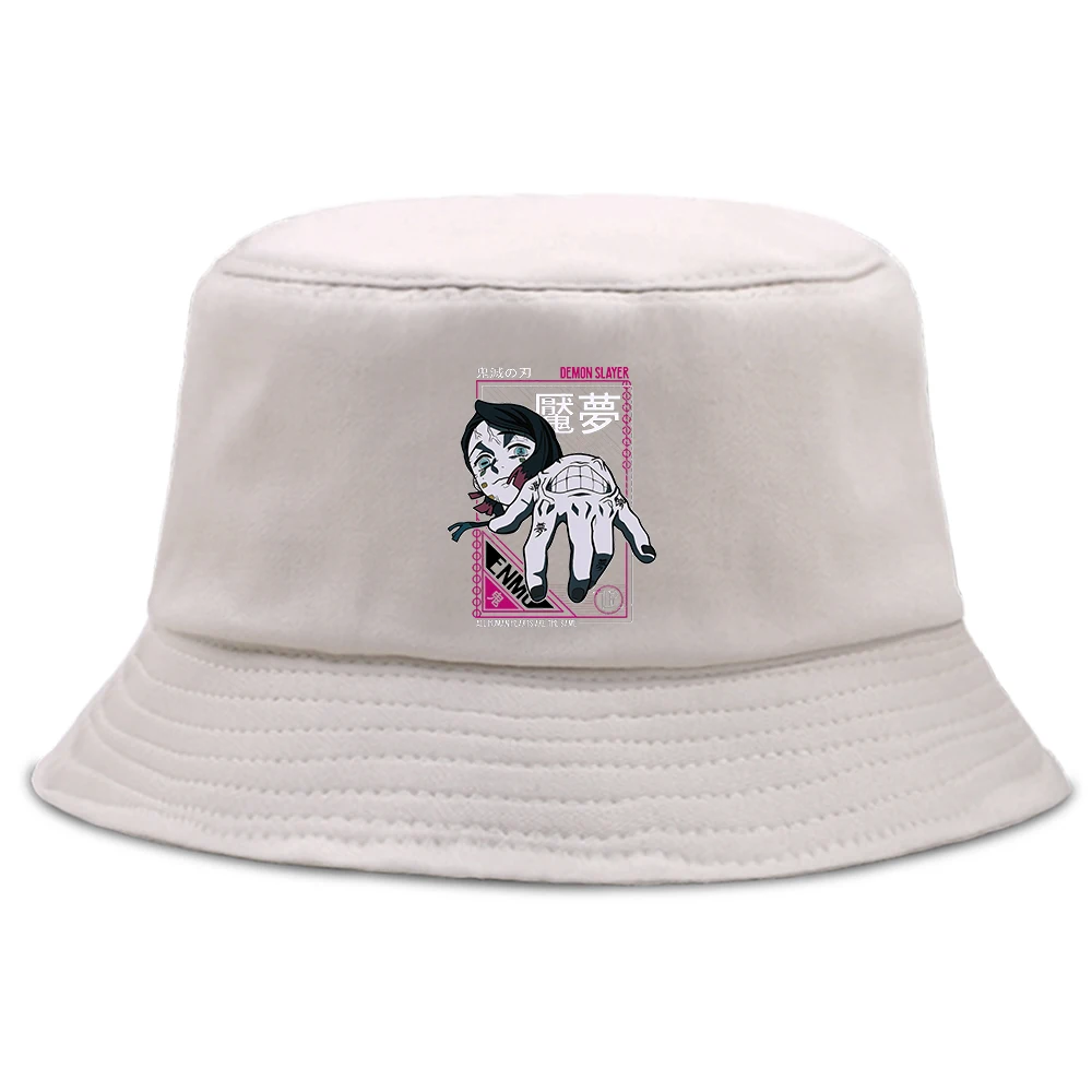 

Summer Bucket Cap Tsuyuri Kanao Demon Slayer Japan Anime Cotton Harajuku Men Sun Hats Casual Beach Sun Women'S Hat