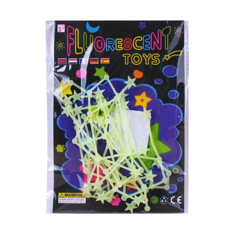 

wall stickers 3D Star and Moon Energy Storage Fluorescent Glow In the dark Luminous on Wall Stickers for Kids Room decoration