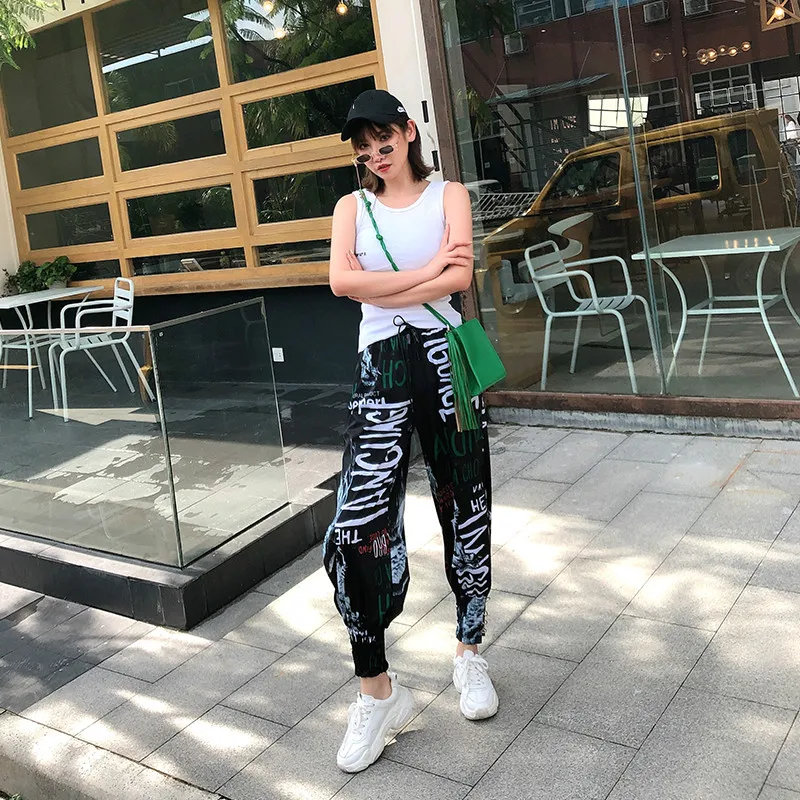 7 Манг повседневные женские джоггеры с принтом Grafftti уличные спортивные штаны