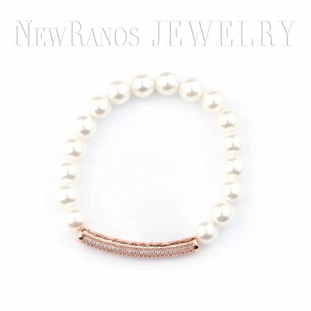 Модный женский регулируемый браслет Newranos с бусинами и жемчужинами для Модные