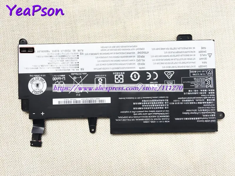 Оригинальный аккумулятор Yeapson 01AV402 01AV436 01AV437 SB10J78997 11 4 в 3690 мач для ноутбука Lenovo
