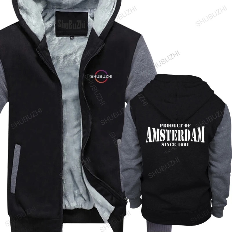 

new arrived mens high quality hoodie winter pullover PRODUCT OF AMSTERDAM SINCE 1991 cotton hooded sweatshirt fleece jacket