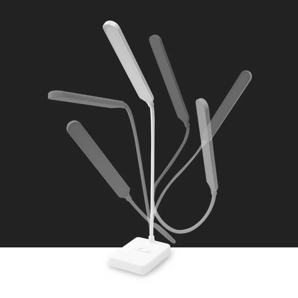 USB Перезаряжаемый светодиодный складной настольный светильник с защитой глаз сенсорная Настольная лампа с регулируемой яркостью светодиодный светильник 3 уровня цвета