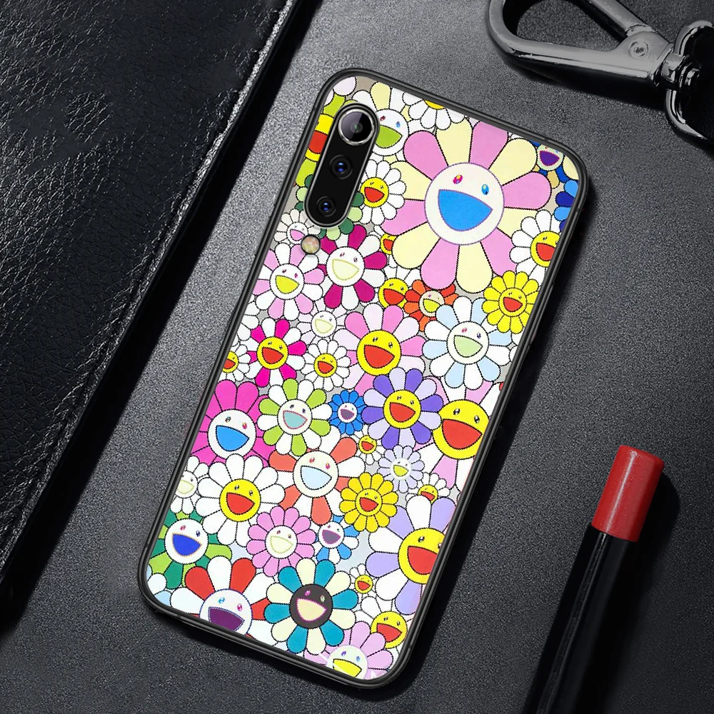 

Japanese Sun Flower Brand Phone Case Cover For Xiaomi Redmi Note K 4 5 6 7 8 9 10 20 30 3 A X Pro Ultra black Hoesjes Tpu Bumper