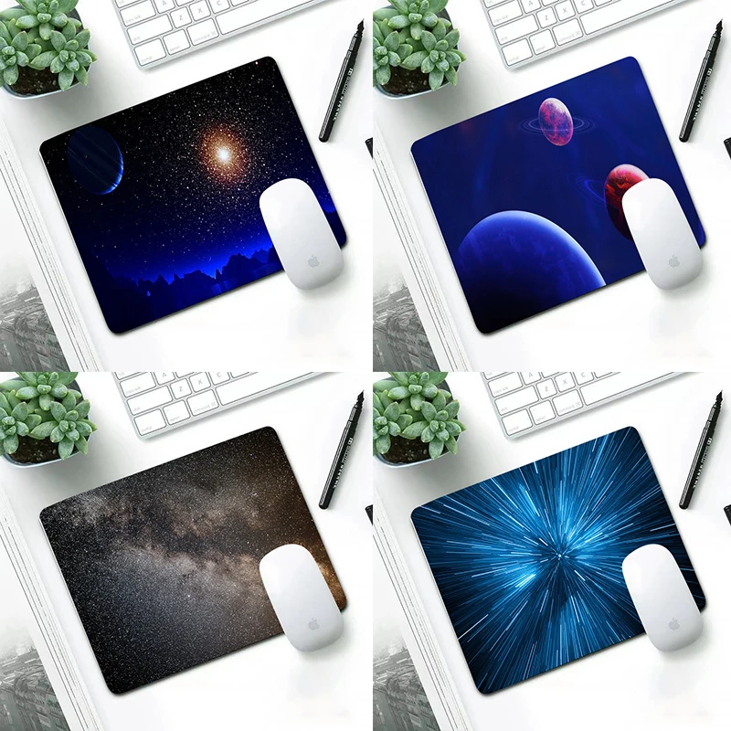 

Star Space Large Universe design Computer Mouse Pad pads Washable Non-Skid Rubber s Not Overlock 22X18CM desk mouse mat