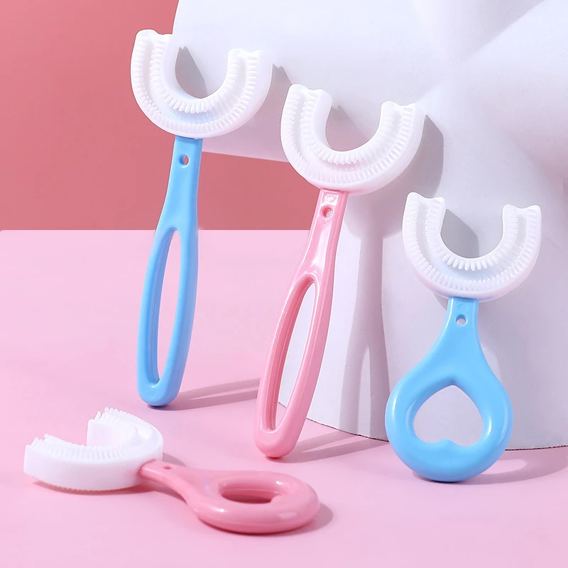 

Cute ​2-12 old U-shaped Baby Silicone Toothbrush Children's Teeth Simple Baby Brush Cleaning And Care Convenient Toothbrush Oral